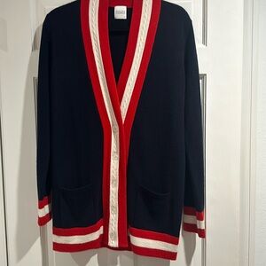 MADELEINE THOMPSON 100% CASHMERE LONG CARDIGAN WOMANS SIZE M